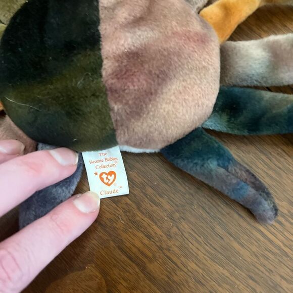 Very Rare Ty Beanie Babies Claude the Crab 1996 Original Retired with Errors - Picture 5 of 9